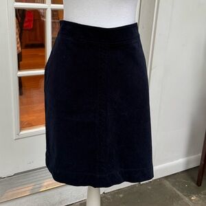 Talbots Navy A-Line Corduroy Skirt, NWT